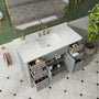 30"/36"/48" Freestanding Single Sink Bathroom Vanity with Solid Wood Construction & Marble Top