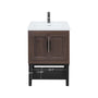 Freestanding Bathroom Vanity with White Ceramic Sink & Hot and Cold Faucet
