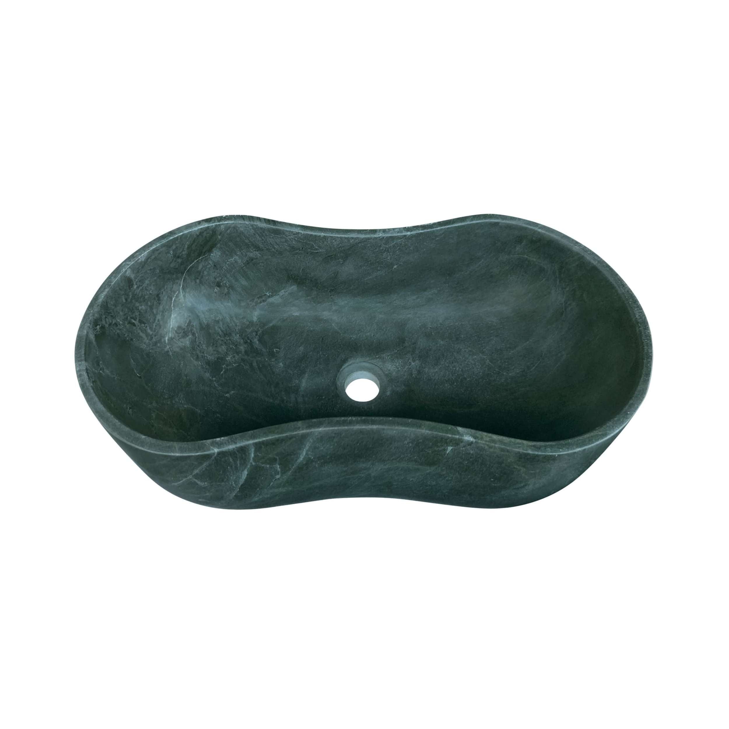 23.6” Genuine Natural Marble Vessel Sink – polished surface in Beige/White/Gray/Green