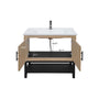 Freestanding Bathroom Vanity with White Ceramic Sink & Hot and Cold Faucet