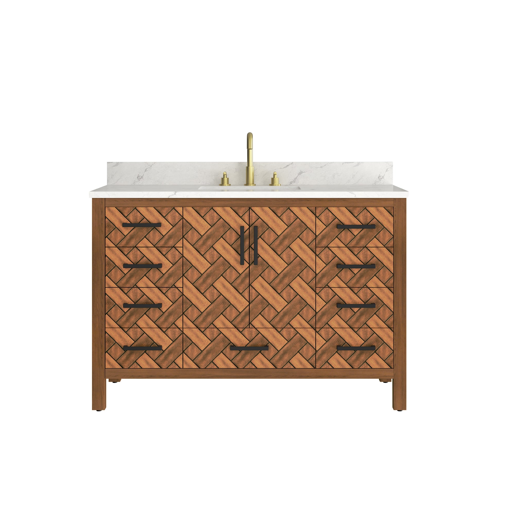48" Bathroom Vanity with Engineering Stone Top & Single Sink