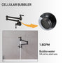 Wall Mounted Pot Filler Faucet with Double Handles, 360° Rotatable Folding Spout, Solid Brass Construction, Anti-Splash Aerator
