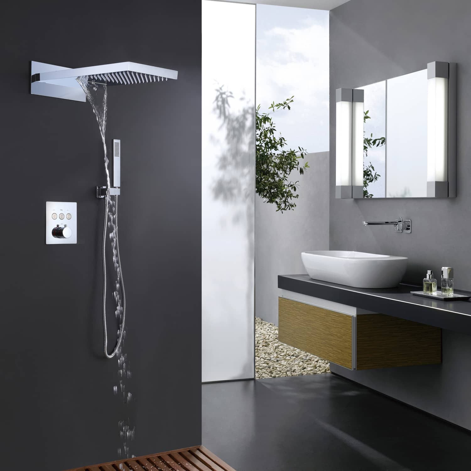CASAINC 1-Handle Shower Faucet Valve with Hand-Held Shower