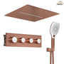 16'' Ceiling Mount Concealed Multi-Function Shower System 3-Spray Modes Showerhead Perfect Shower System with Massage Functions & Waterfall