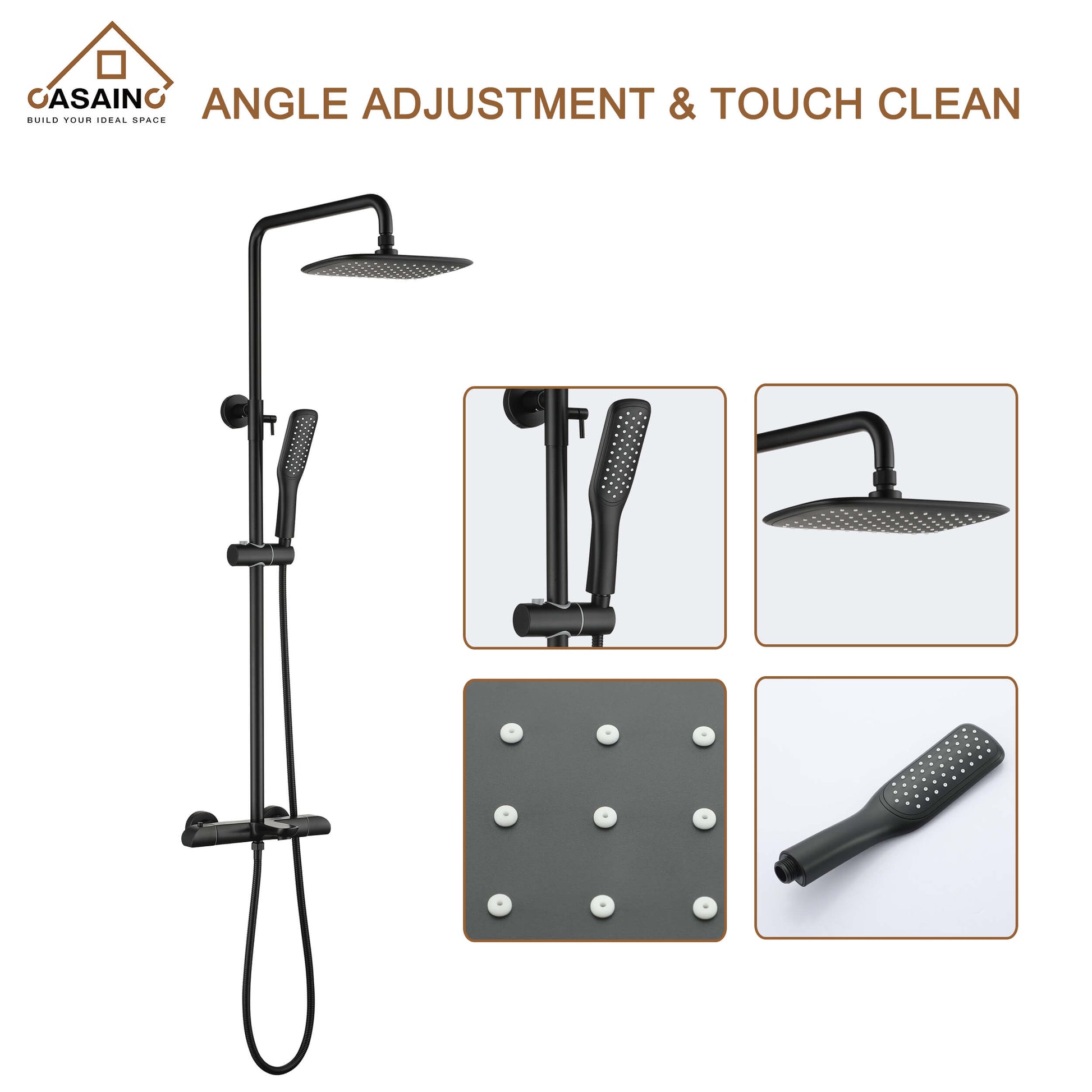 CASAINC Shower System in Matte Black