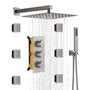 12" Thermostatic Complete Shower System with Rough-in Valve & 6 Body Jets