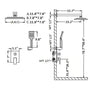 12*8 inch Wall Mounted Shower System with 3-Spray Hand Shower