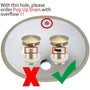 Brass Bathroom Vessel Vanity Sink Pop Up Drain Stopper with Overflow Lavatory Drain Assembly