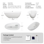 59/67" Luxury Handcrafted Freestanding Solid Surface Soaking Bathtub in Glossy White/Matte White