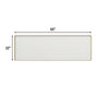 Tempered Glass Wall-Mounted Mirror with Gold Metal Frame