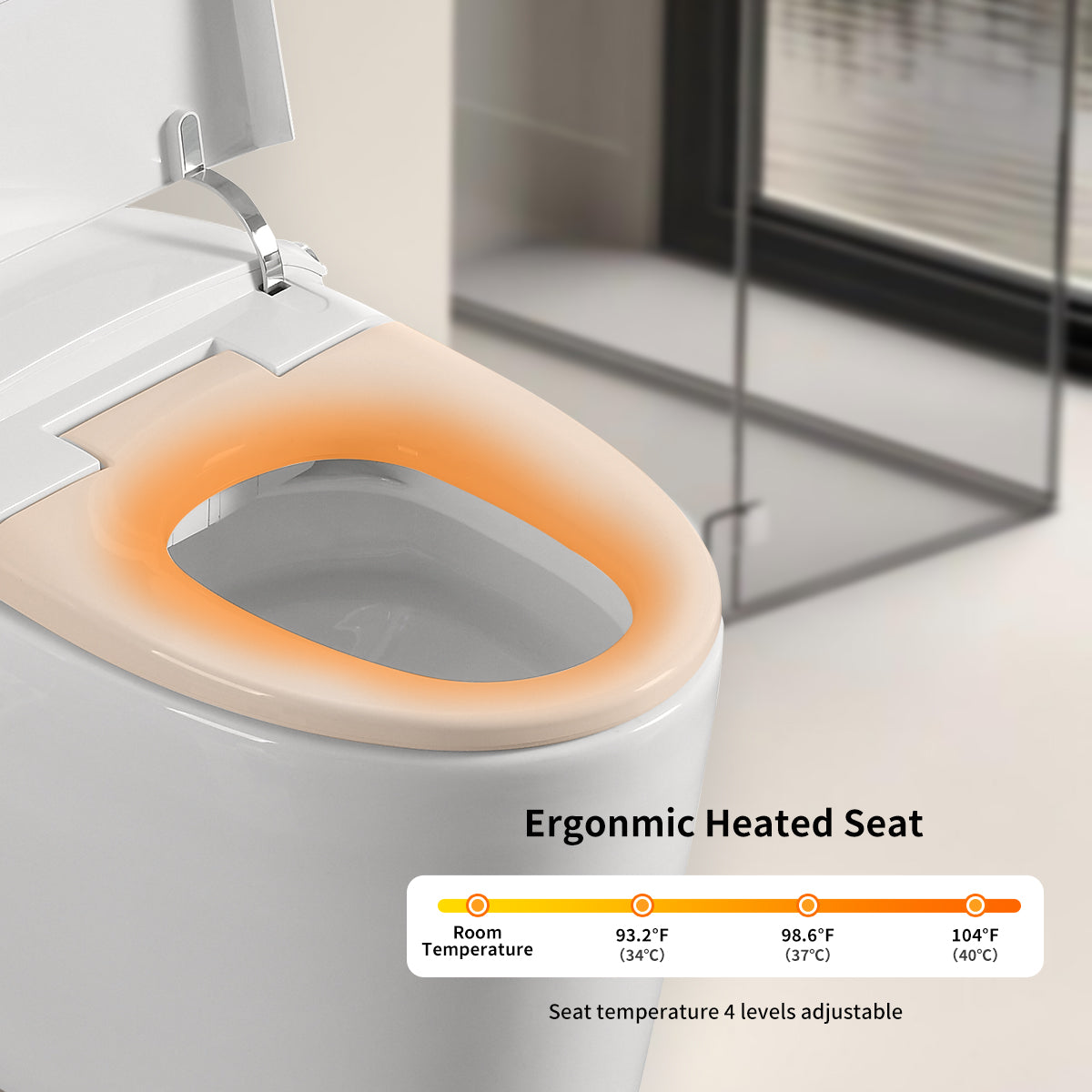 Advanced Tankless Smart Bidet Toilet with Air Bubble Wash & Night Light