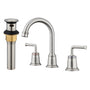 Casainc 8" Brass Bathroom Sink Faucet 2 Handle 3 Hole Gold Bathroom Faucet for Bathroom Sink with Pop-up Drain Assembly Widespread Vanity Faucets