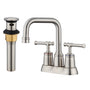 Casainc 4 Inch 2-Handle Centerset for Bathroom Sink Vanity Faucet 360° Swivel Spout