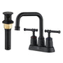 Casainc 4 Inch 2-Handle Centerset for Bathroom Sink Vanity Faucet 360° Swivel Spout