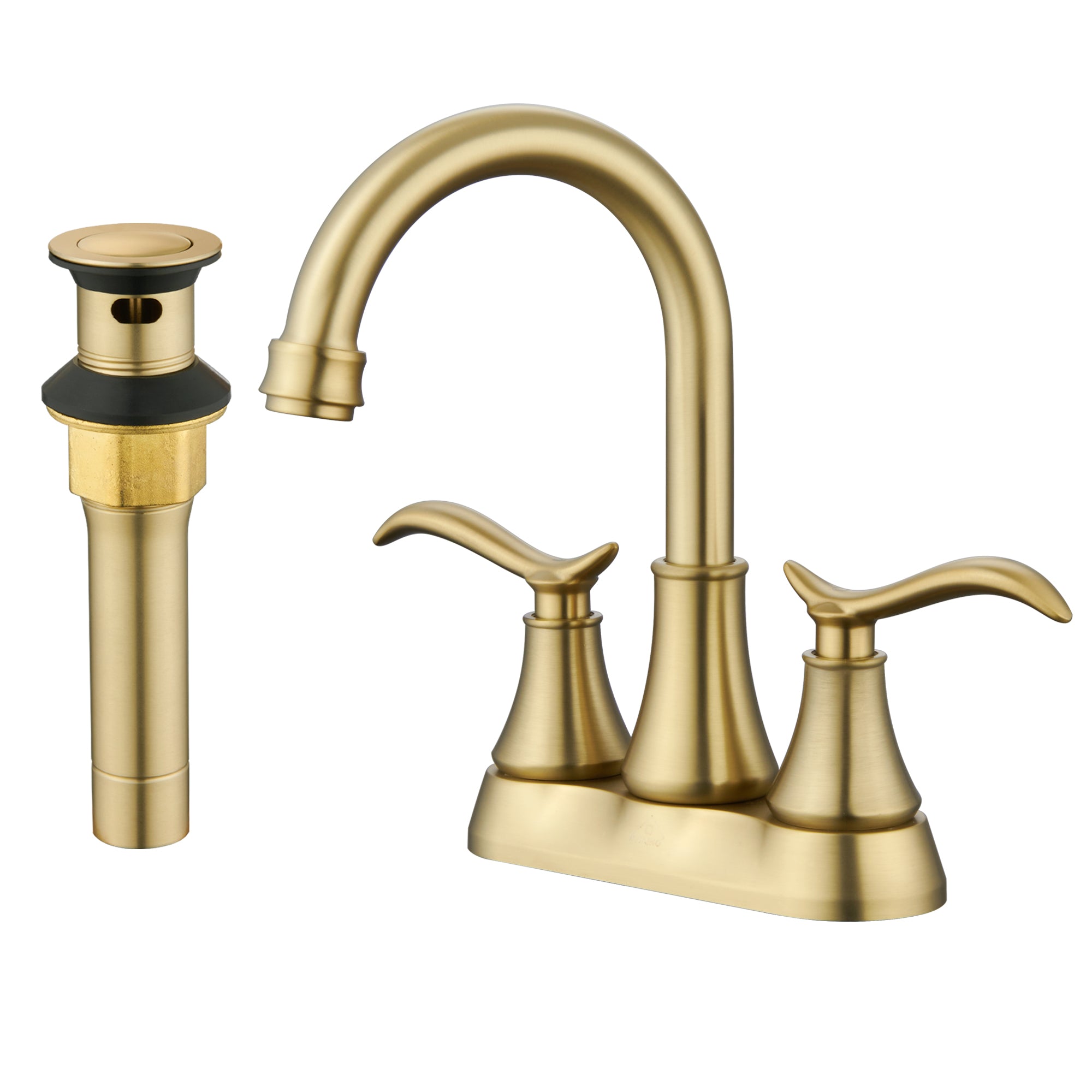 Casainc 2-Handle Centerset Bathroom Faucet for Bathroom Sink Vanity Faucet 360° Swivel Spout