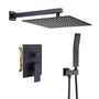 10"/12" Wall Mount Rainfall Shower Head System with Hand Shower