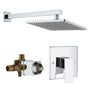 9" Wall Mount Rain Shower Head System Single Faucet (Valve Included)