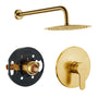 10" Wall Mount Round Shower Faucet Rain Shower System (Valve Included)