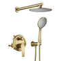 9/10/12" Wall Mounted Rain Shower System with 5-Spray Patterns (Valve Included)
