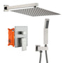 10-inch/12-inch Wall-Mounted Shower System with Hand Shower