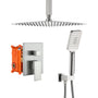 10-inch/12-inch Rain Shower System with 3-Spray Pattern Hand Shower in Brushed Nickel