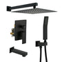 12-inch Wall Mounted 3-Function Shower System with Tub Spout