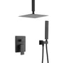10" Square Bathroom Ceiling-Mount Shower System with Handheld Shower
