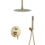 10” Pressure Balance PVD Brushed Gold Shower System with Handheld