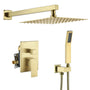 10in/12in Wall-Mount Rain Shower System with Handheld Shower