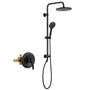 10-inch Wall-Mount Dual Shower Head System with 3-Spray Hand Shower