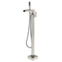 Single-Handle Freestanding Waterfall Bathtub Faucet with Handheld Shower