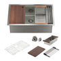 Casainc Undermount Stainless Steel 30/32 inch Single Bowl Kitchen Sink in Nano Brushed