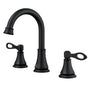 Casainc 8" Brass Bathroom Sink Faucet 3 Hole Gold Bathroom Faucet  2 Handle Gold Faucet for Bathroom Sink with Pop-up Drain Assembly Widespread Vanity Faucets  two handle 1.2 gpm flow rate