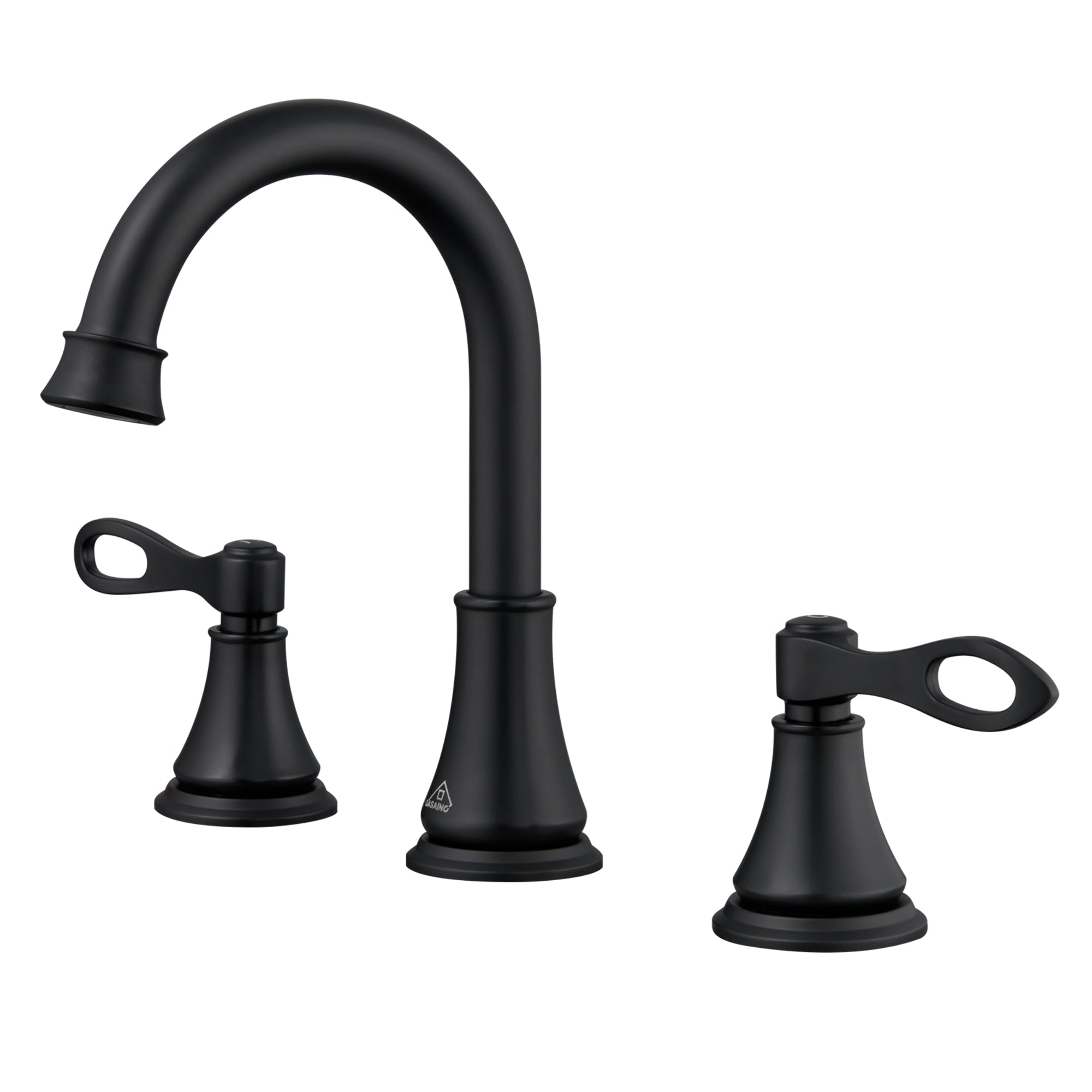 Casainc 8" Brass Bathroom Sink Faucet 3 Hole Gold Bathroom Faucet  2 Handle Gold Faucet for Bathroom Sink with Pop-up Drain Assembly Widespread Vanity Faucets  two handle 1.2 gpm flow rate