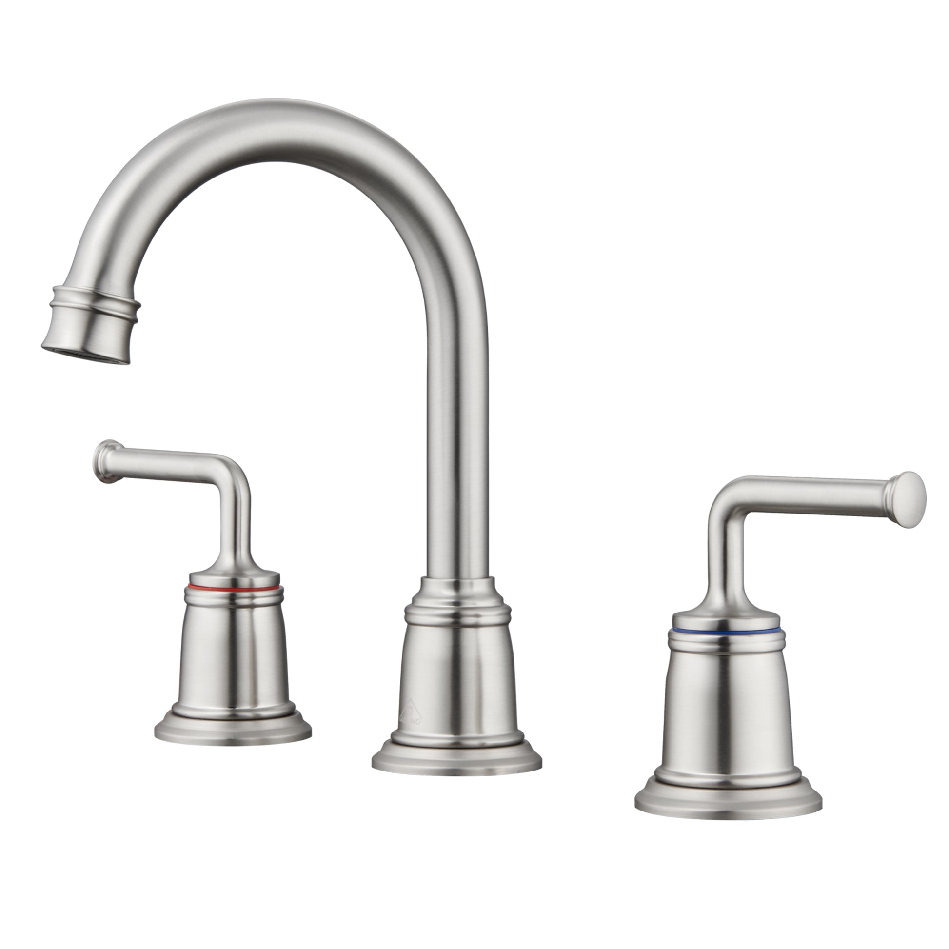 Casainc 8" Brass Bathroom Sink Faucet 2 Handle 3 Hole Gold Bathroom Faucet for Bathroom Sink with Pop-up Drain Assembly Widespread Vanity Faucets