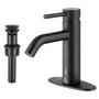 Single Handle Bathroom Basin Faucet with Pop-Up Drain, Infrared Sensor, Modern Design