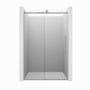 48"x76" Frameless Laminated Layer Glass Shower Door with Cushioned Single Slide Enclosure in Brushed Nickel/Chrome/Matte Black/Brushed Gold