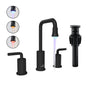 8-Inch Bathroom Sink Faucet with LED Temperature-Responsive