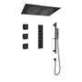 27.6" x 15.7" Luxury Thermostatic Shower System with LED Rainfall & Waterfall