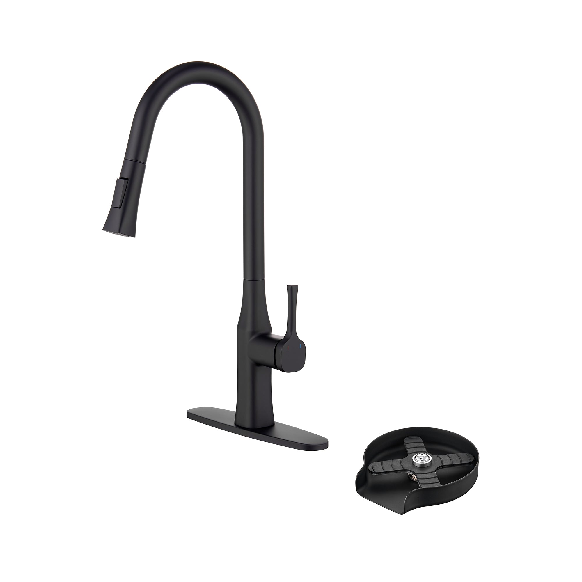1.8GPM Single Handle Pull Down Kitchen Faucet with Cup Washer