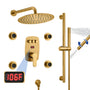 12-inch Wall-Mounted Body Jet Shower System with Slide Bar & Digital Display