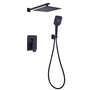 CASAINC 9.8" Square Wall-mounted Rain Shower Faucet with Pressure Balanced Valve