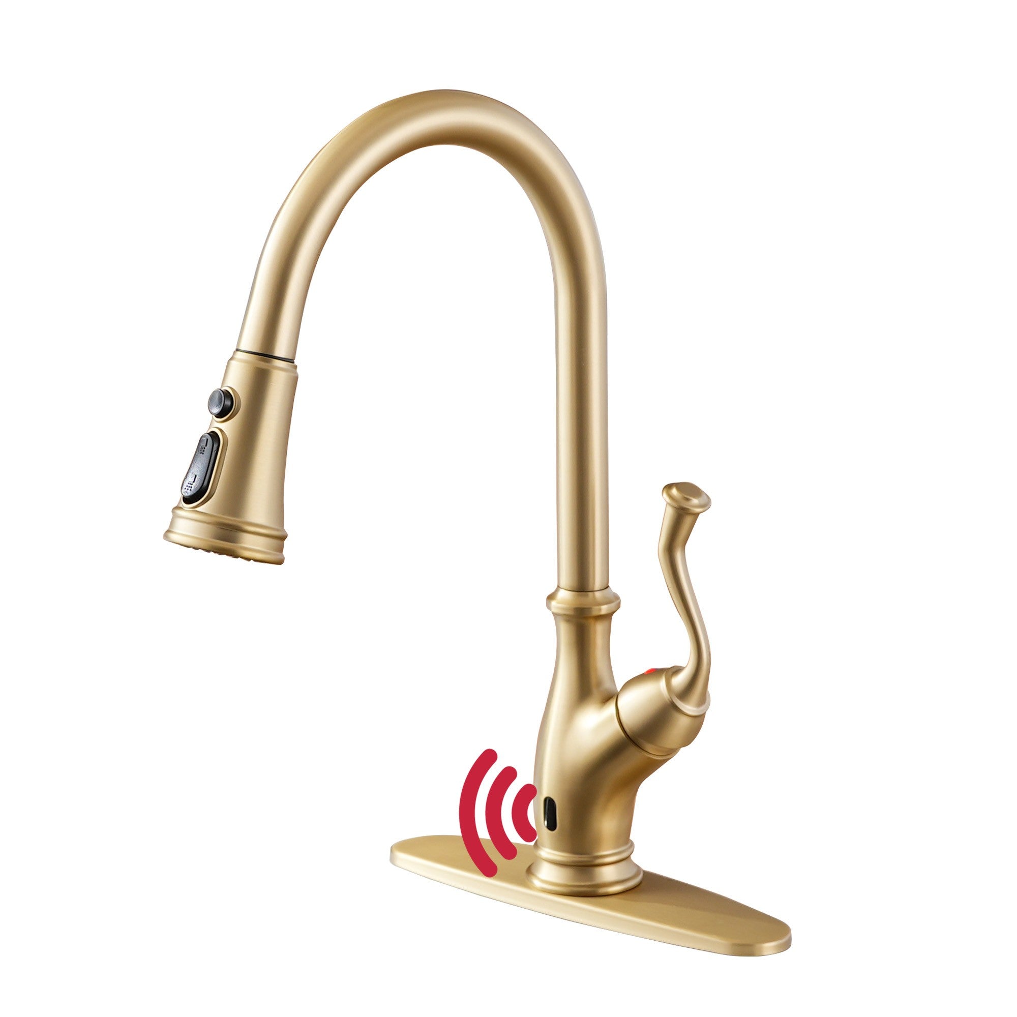 3-Spray Patterns 1.8 GPM Touchless Pull Down Sprayer Kitchen Faucet