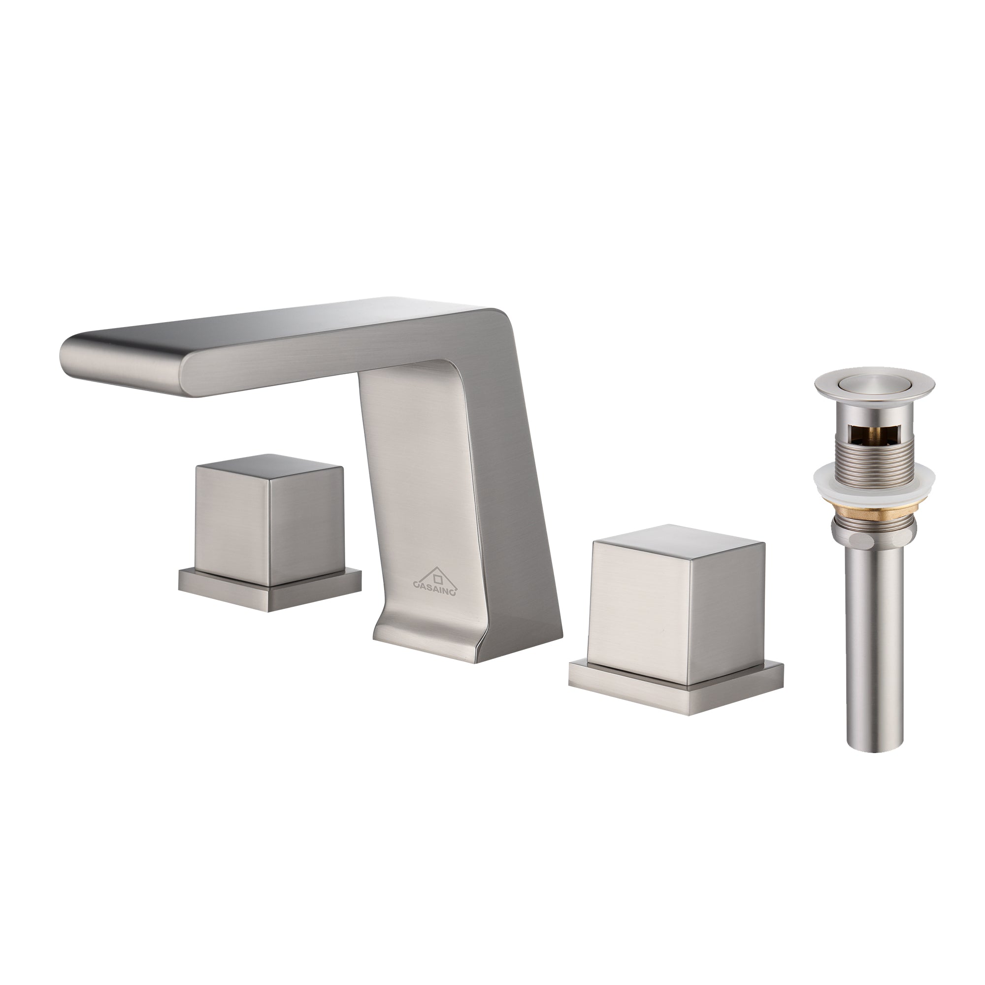 3-Hole Deck-Mounted Waterfall Basin Faucet Bathroom Sink Faucet