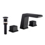 3-Hole Deck-Mounted Waterfall Basin Faucet Bathroom Sink Faucet