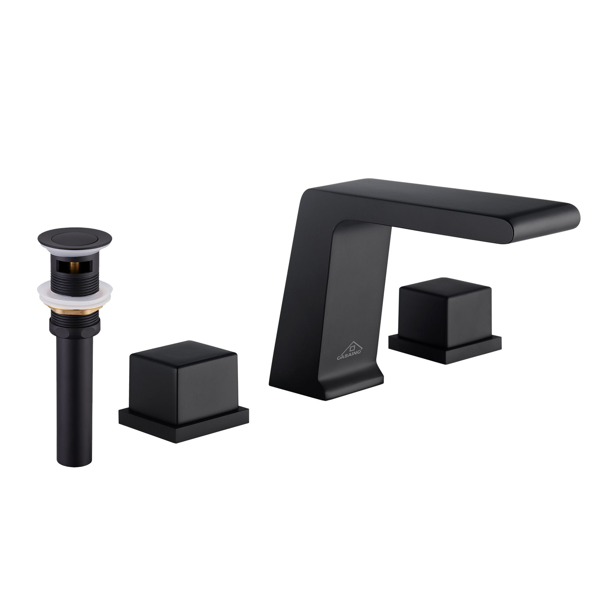 3-Hole Deck-Mounted Waterfall Basin Faucet Bathroom Sink Faucet