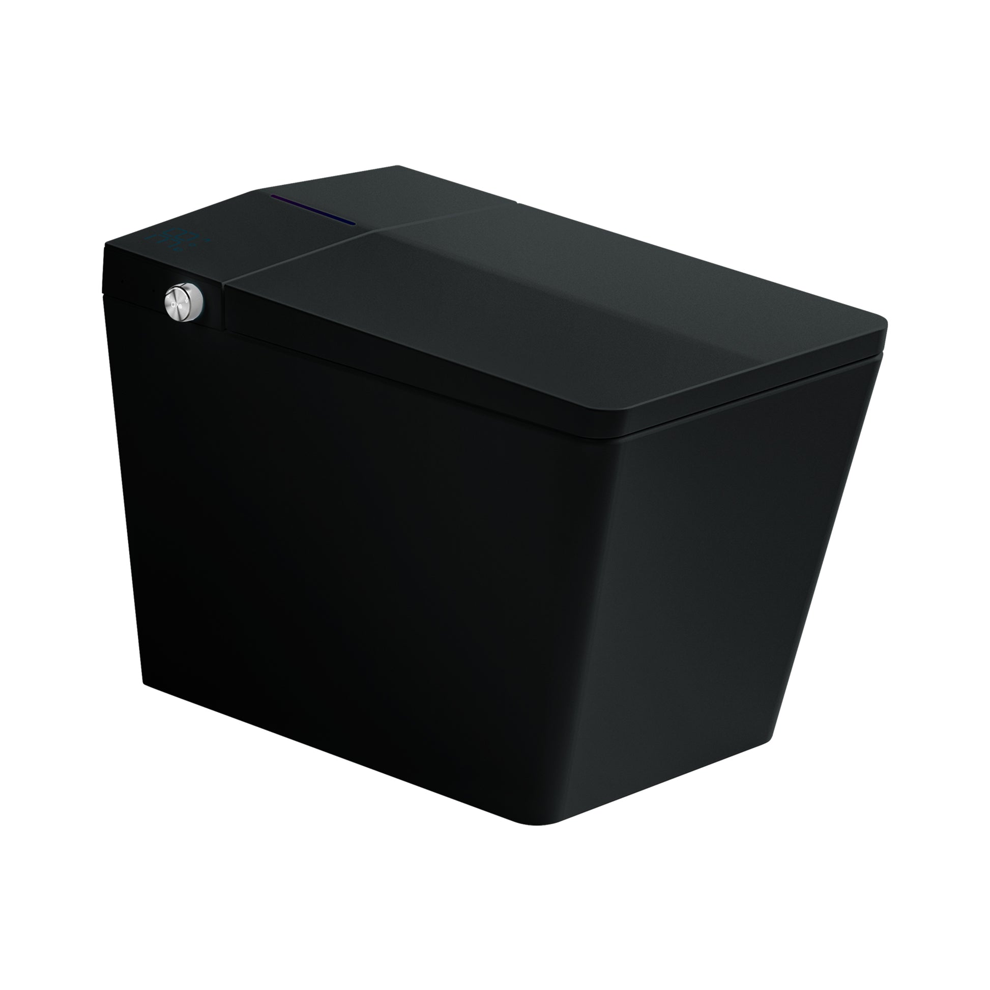 Black & White Smart Built-in Tank Bidet Toilet with Foot-Touch Lid Opening