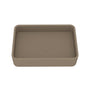 19in Bathroom Concrete Rectangular Vessel Sink with Drainer in Black Earth / Blue Ashes / Taupe Clay