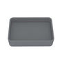 19in Bathroom Concrete Rectangular Vessel Sink with Drainer in Black Earth / Blue Ashes / Taupe Clay