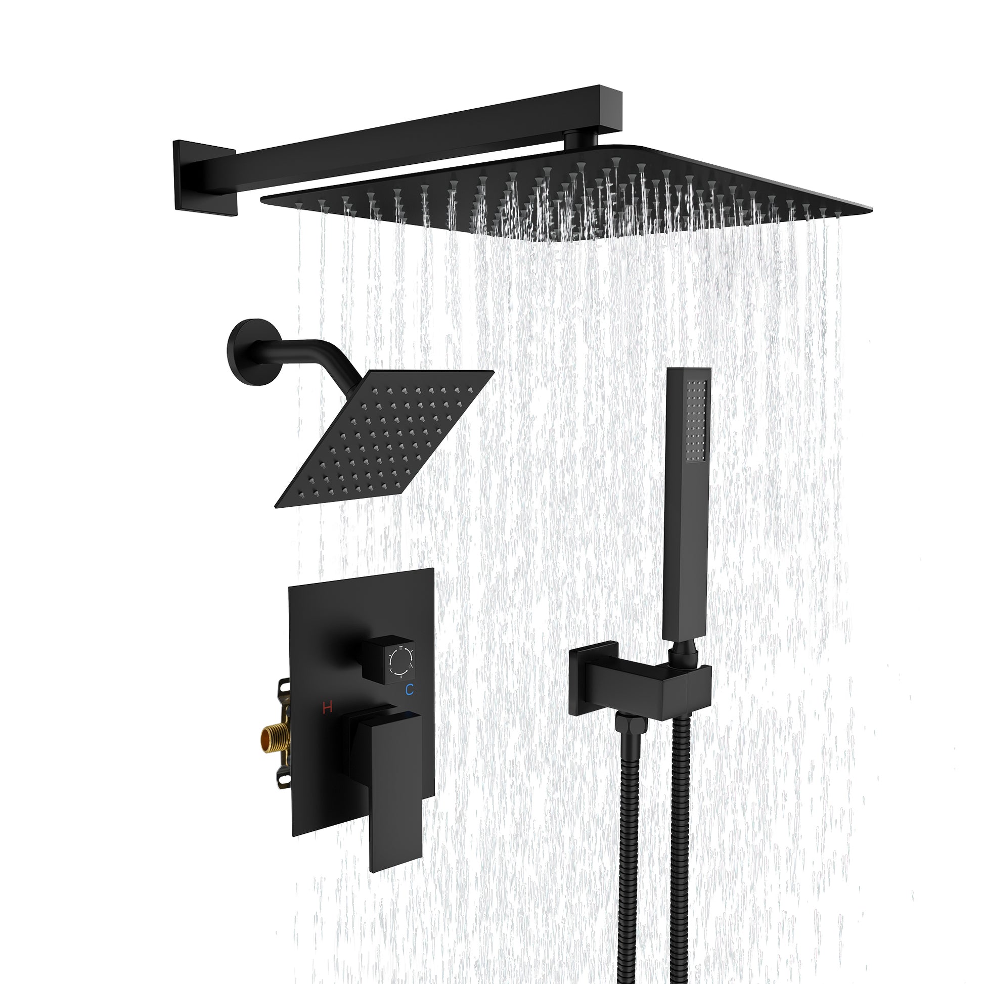 12-inch Dual Shower System with 3-Function & 6 Position Settings